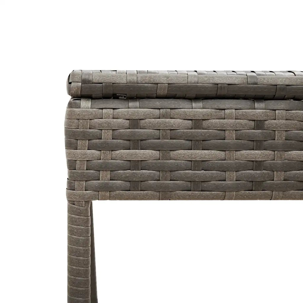 Lettini Prendisole 2 pz con Tavolino Grigio in Polyrattan 4002716