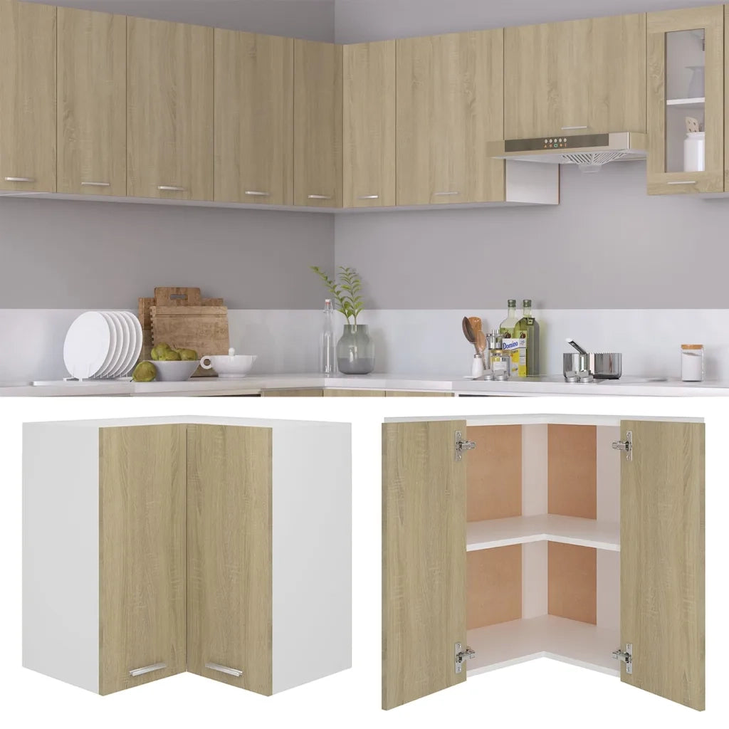 Pensile Angolare Rovere Sonoma 57x57x60 cm in Legno Multistratocod mxl 128650