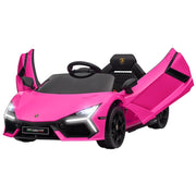 Macchina elettrica per bambini dai 3 ai 5 anni, guida fluida, telecomandata, con clacson, in plastica e metallo, rosa