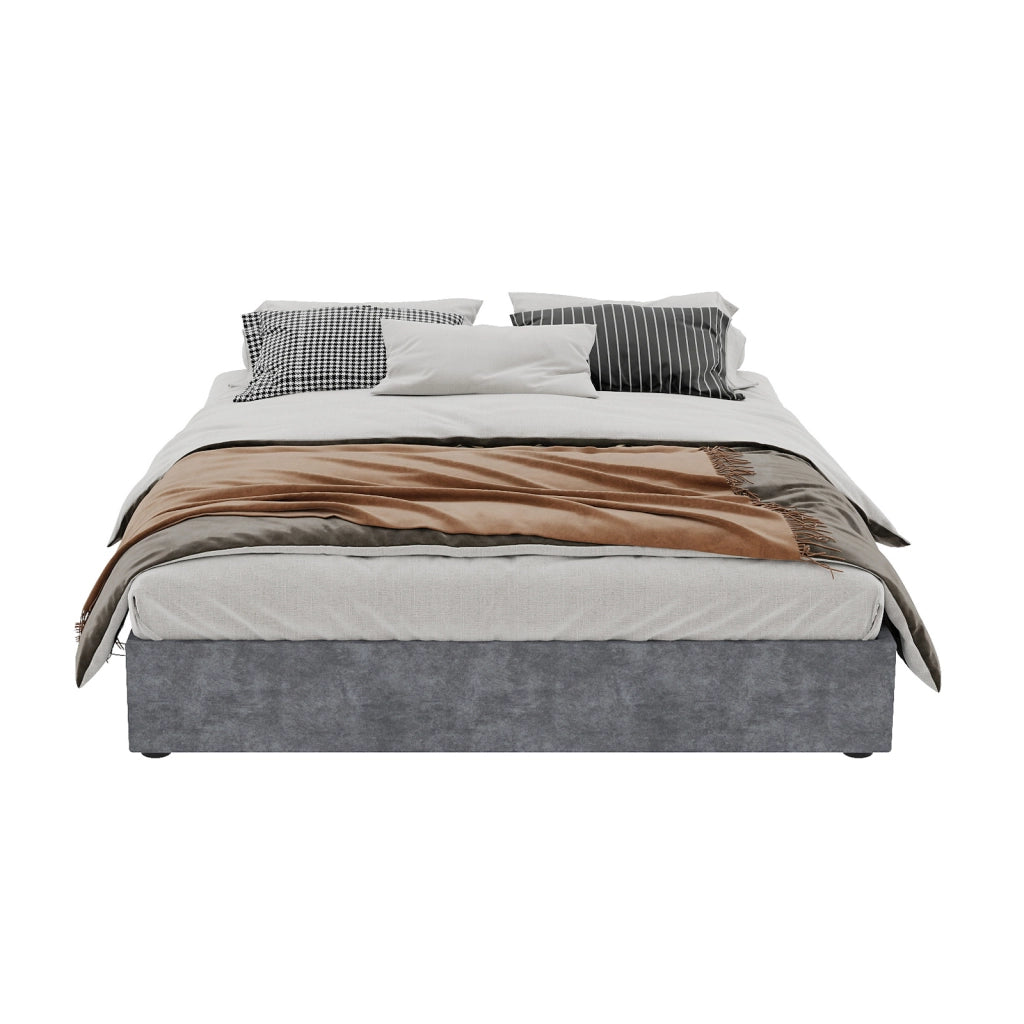 letto telaio grigio velluto olandese 160 x 200 cm