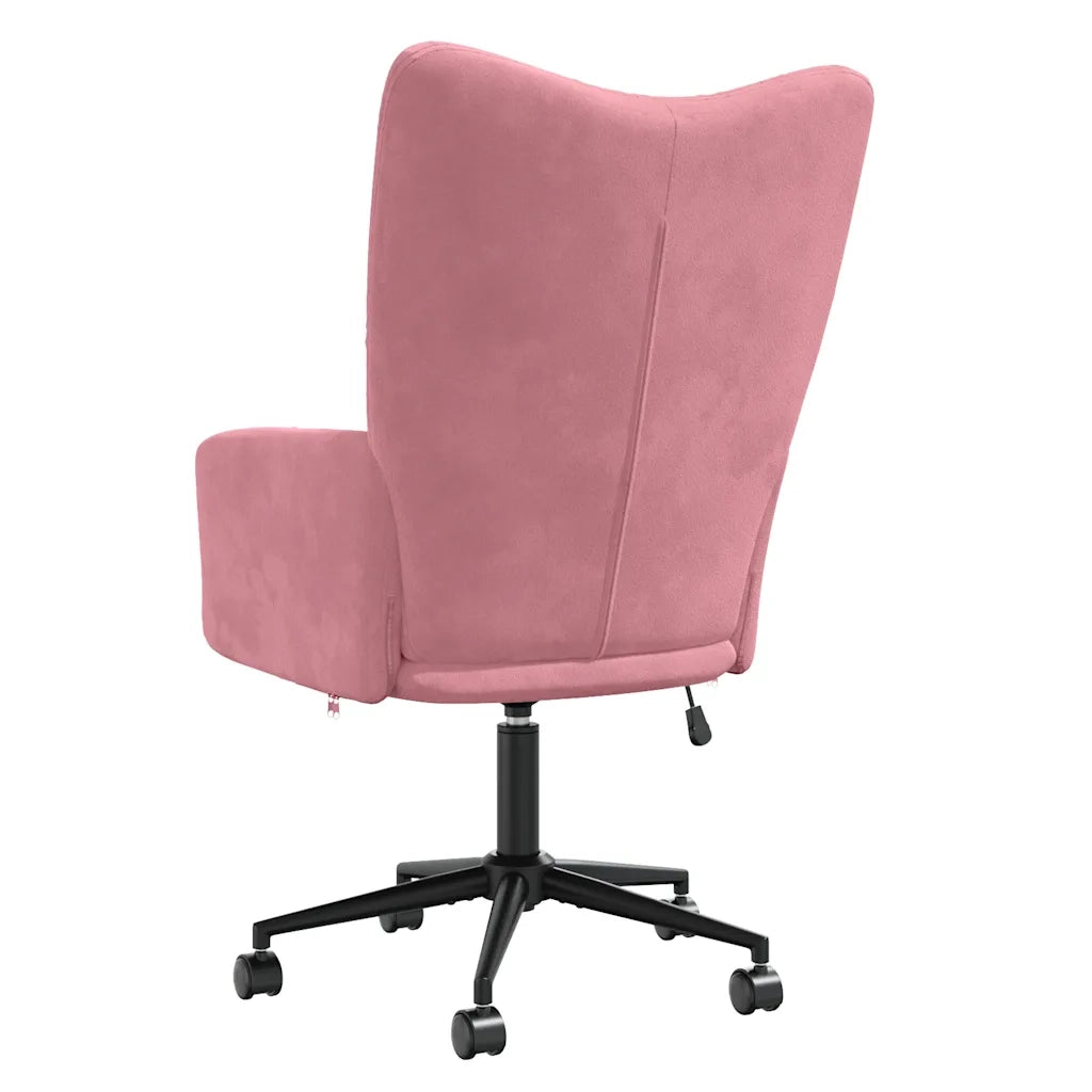 Poltrona | Sedia Relax Rosa in Velluto