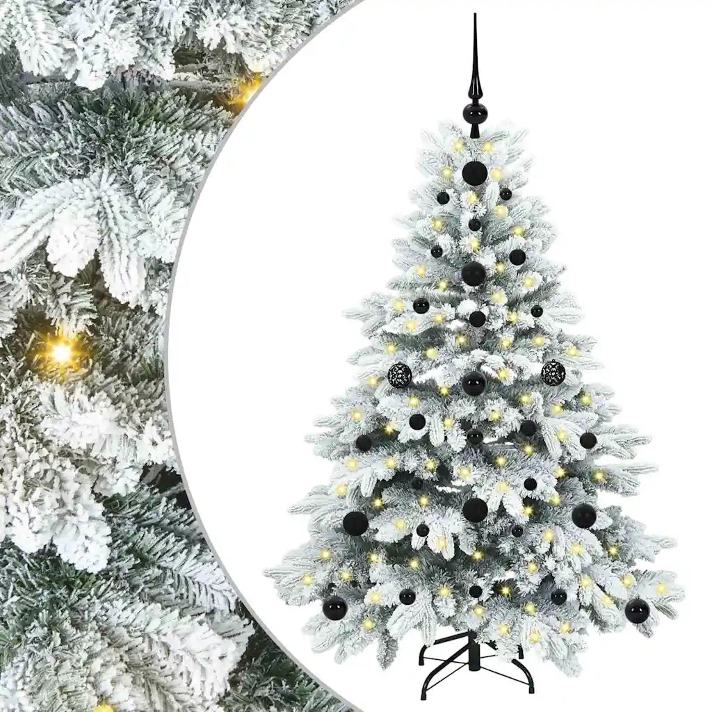 Albero di Natale artificiale con 150 LED Bianco 120 cm PE e PVC 3397589