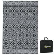 Tappeto da Esterno Reversibile ¨C zephmum ¨C 182x274cm, Nero/Grigio