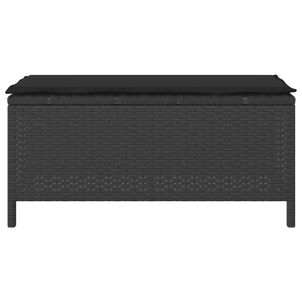 Set da Pranzo per Giardino | Set Salotto da Giardino Nero polyrattan
