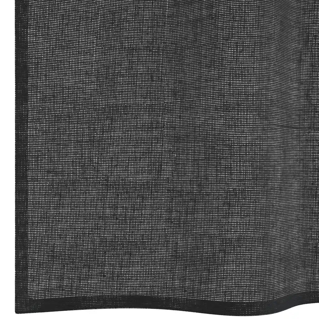 vidaXL Tende in Voile con Linguetta 2 pz Nero