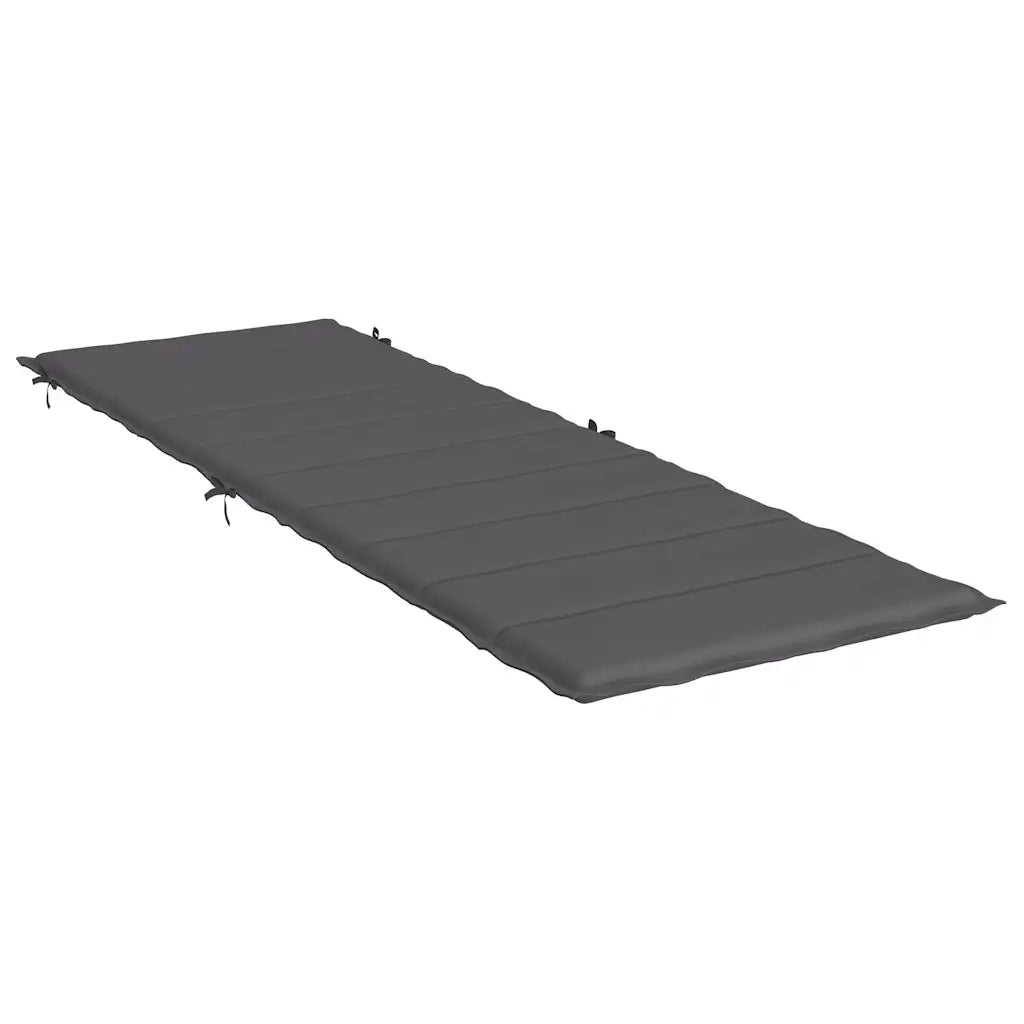 Cuscino per Lettino Antracite 186x58x4 cm in Tessuto Oxford 314158