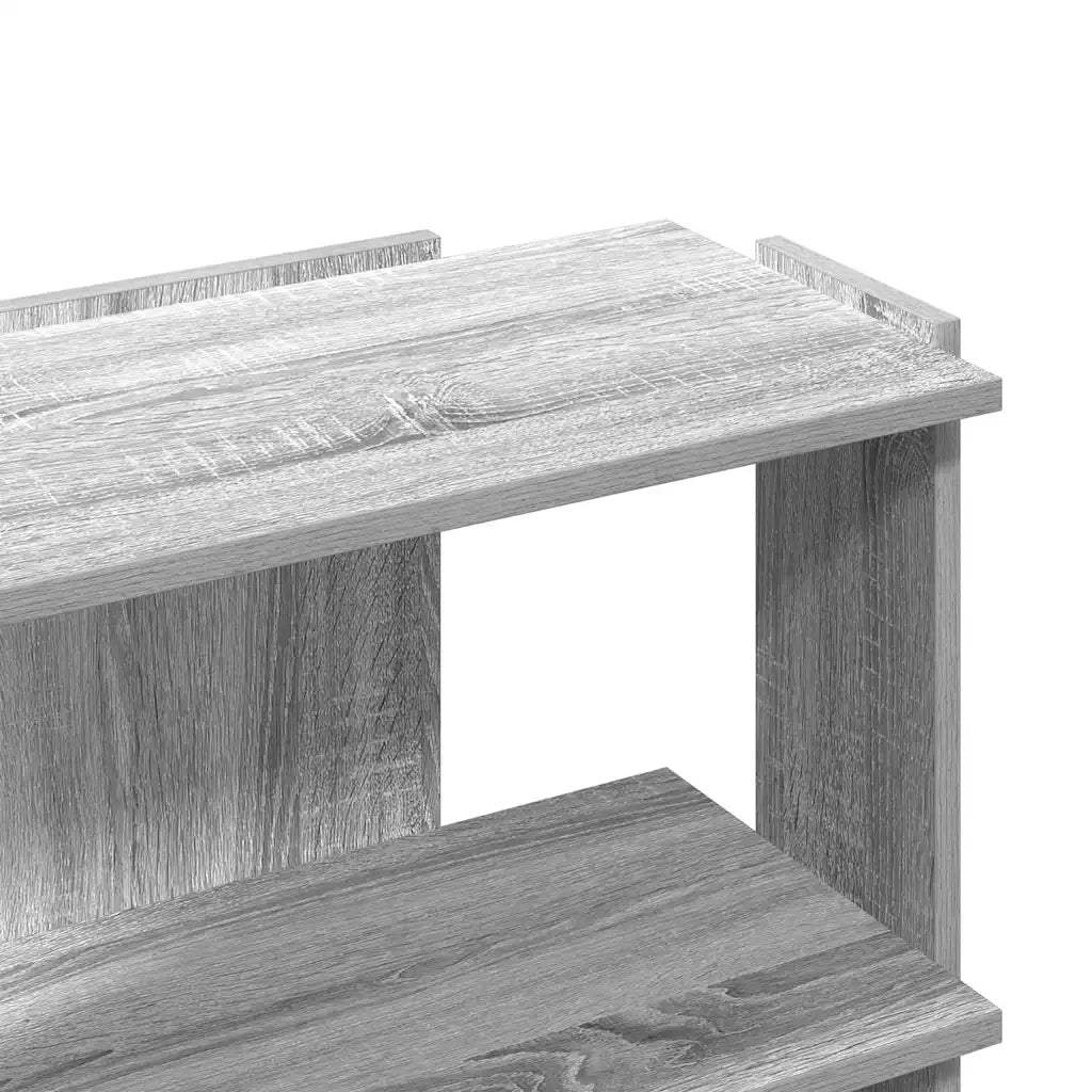 Libreria a 3 Ripiani Grigio Sonoma 60x30x60cm Legno Multistrato 860252