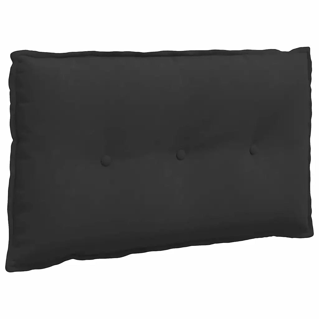 Cuscino per Schiena | Cuscino dorsale Nero 80 x 50 cm Tessuto in Microfibra