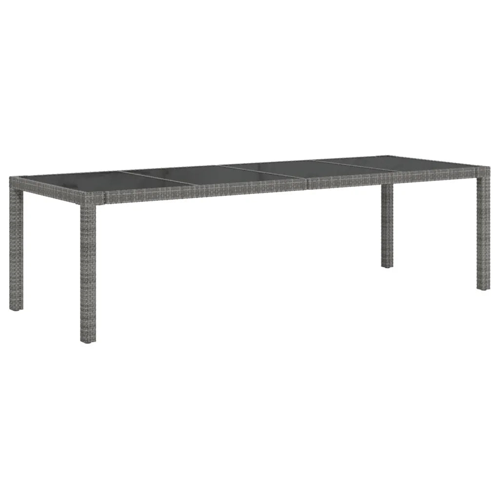 Set da Pranzo da Esterno 9 pz con Cuscini in Polyrattan Grigio 3094885
