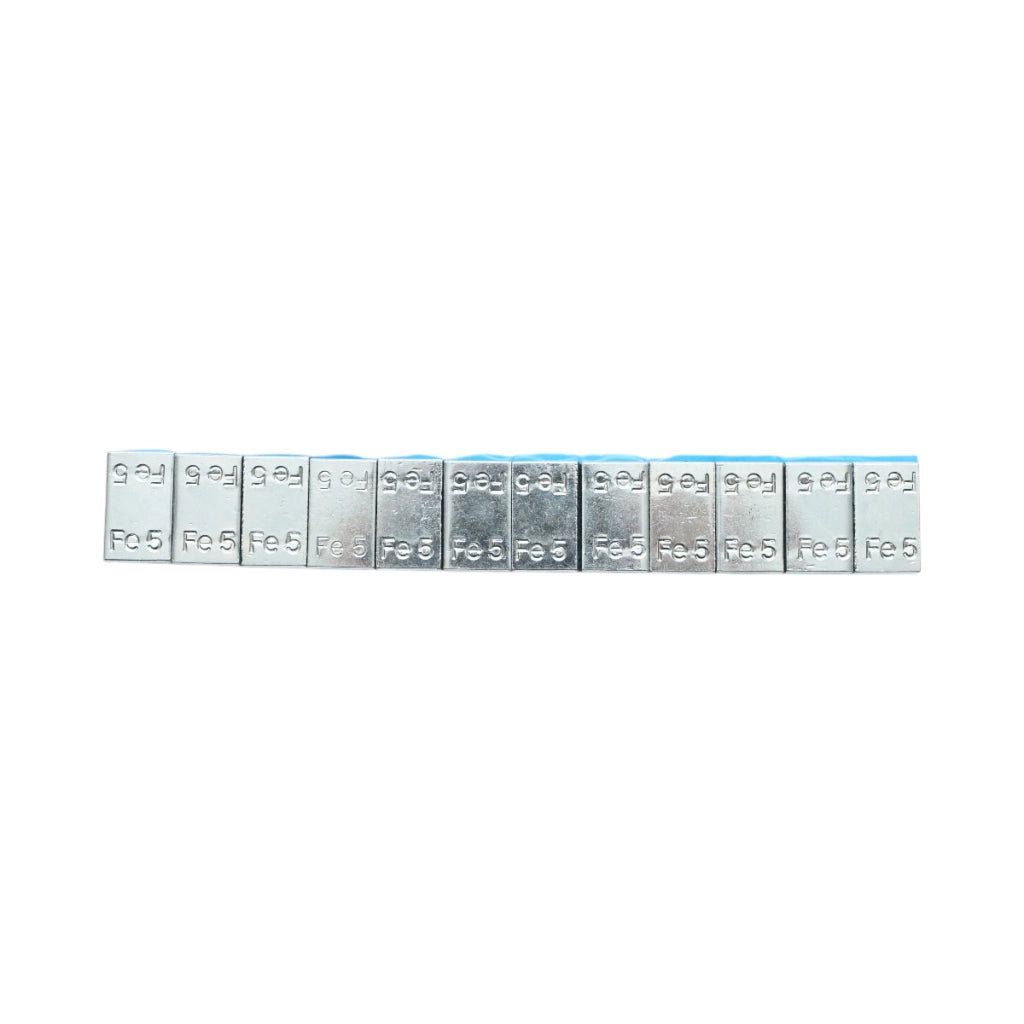 Contrappesi autoadesivi grigio chiaro per equilibratura ruote Fe 60g (5gx12 pz) 100 strisce/scatola