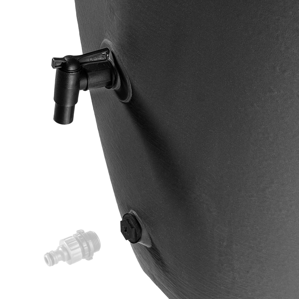 Serbatoio per acqua piovana KADAX 210L + Kit di collegamento al rubinetto e supporto