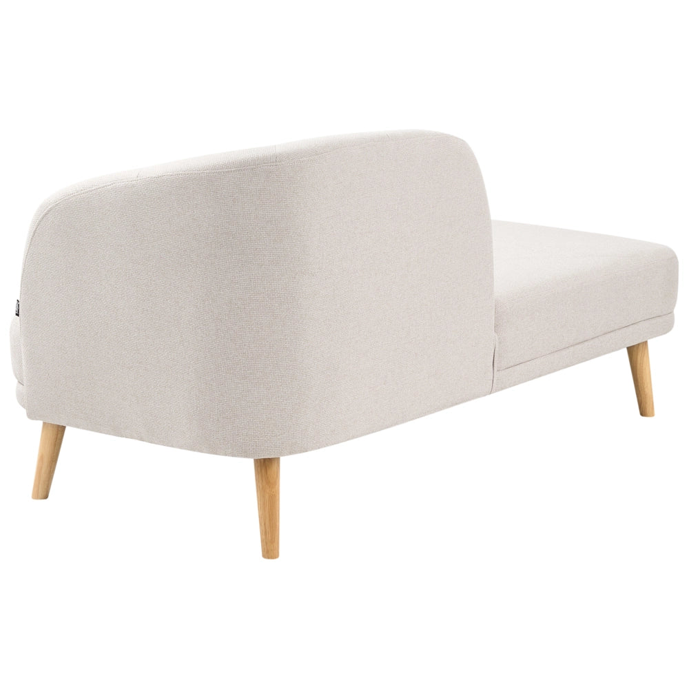 Chaise longue  a destra Tessuto poliestere beige chiaro Mobili da soggiorno tradizionali