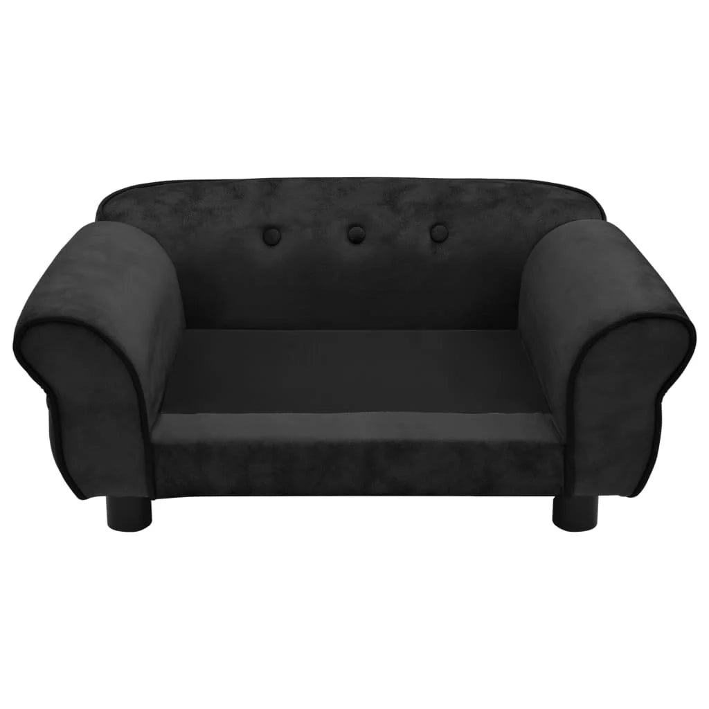Divano per cani nero 72 cm peluche nero 02_0000206