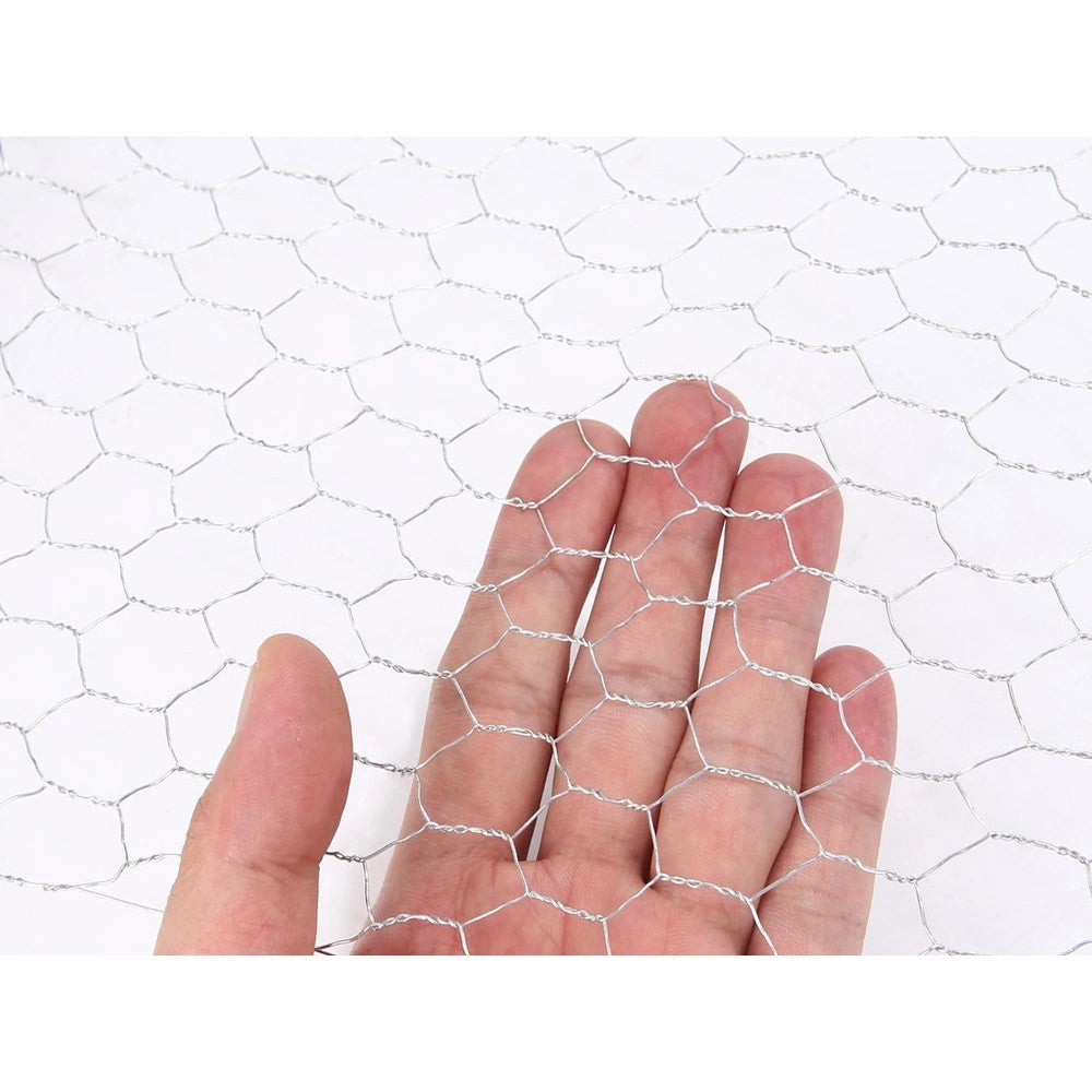 Trade Shop - Set 3pz Rete Metallica Zincata Maglia Esagonale 0.5x3mt Recinzione Protezione 020253 -