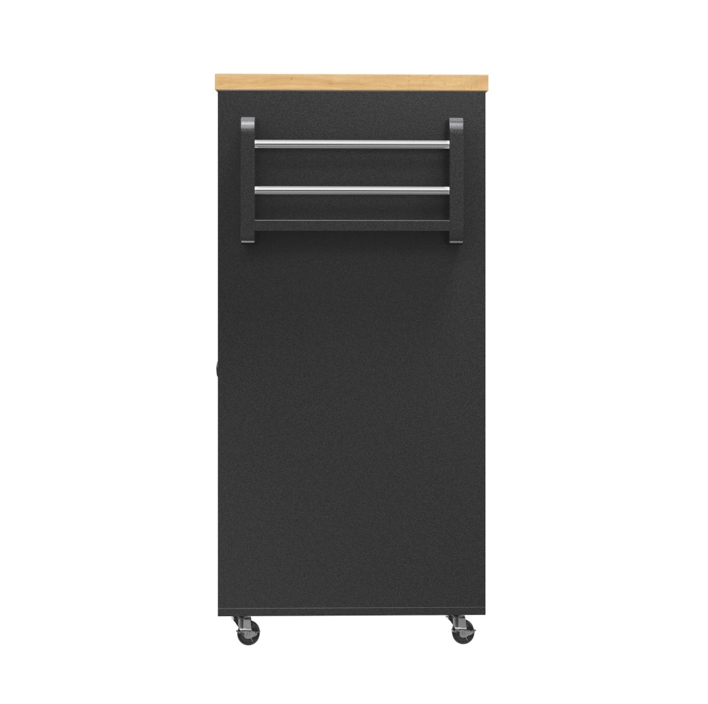Isola cucina estensibile 116-179,5 x 45 x 89 cm MDF nero, mobile