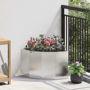 Vaso d'angolo Argento 45 x 45 x 35 cm Acciaio inossidabile