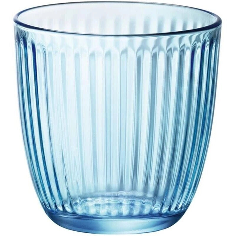 BORMIOLI LINE 6 BICCHIERI PER ACQUA IN VETRO BLU 290 ML