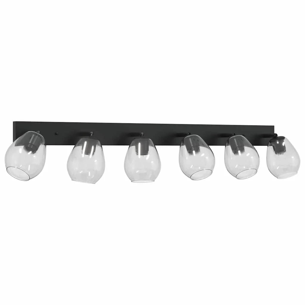 Faretto da soffitto moderno orientabile per interni 110,5 x 13 x 26 cm in metallo nero 02_0058437