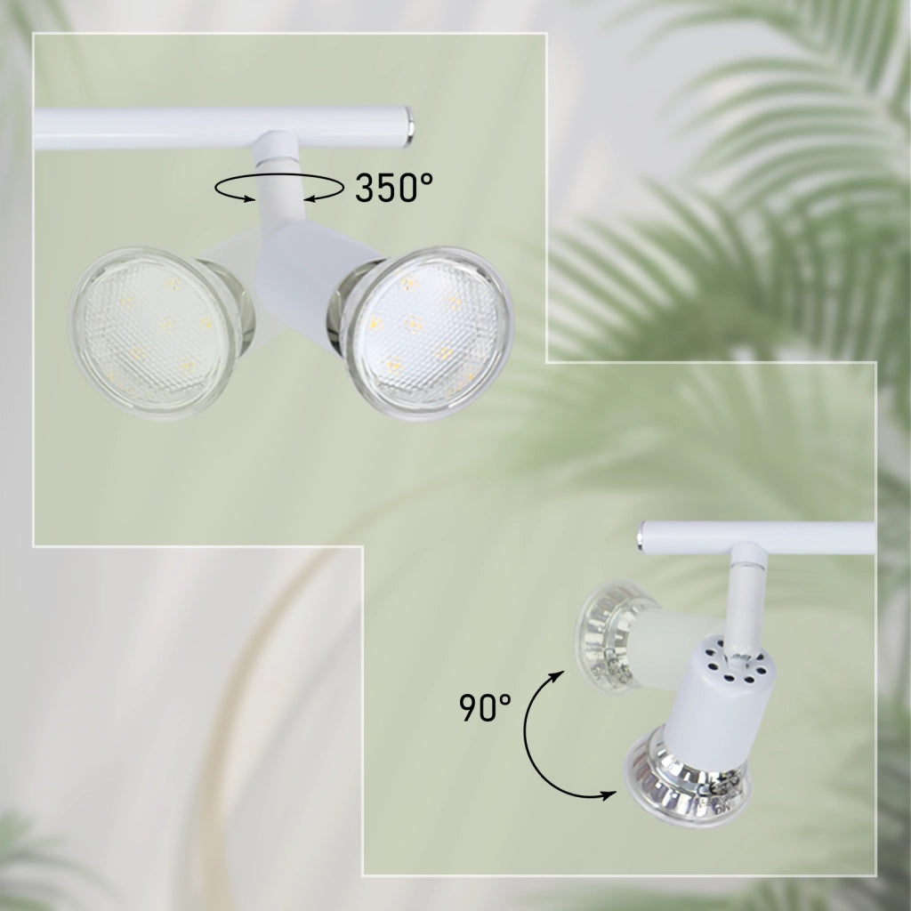 ZMH Faretto da soffitto 4 fiamme GU10 moderni per corridoio con lampadine incluse