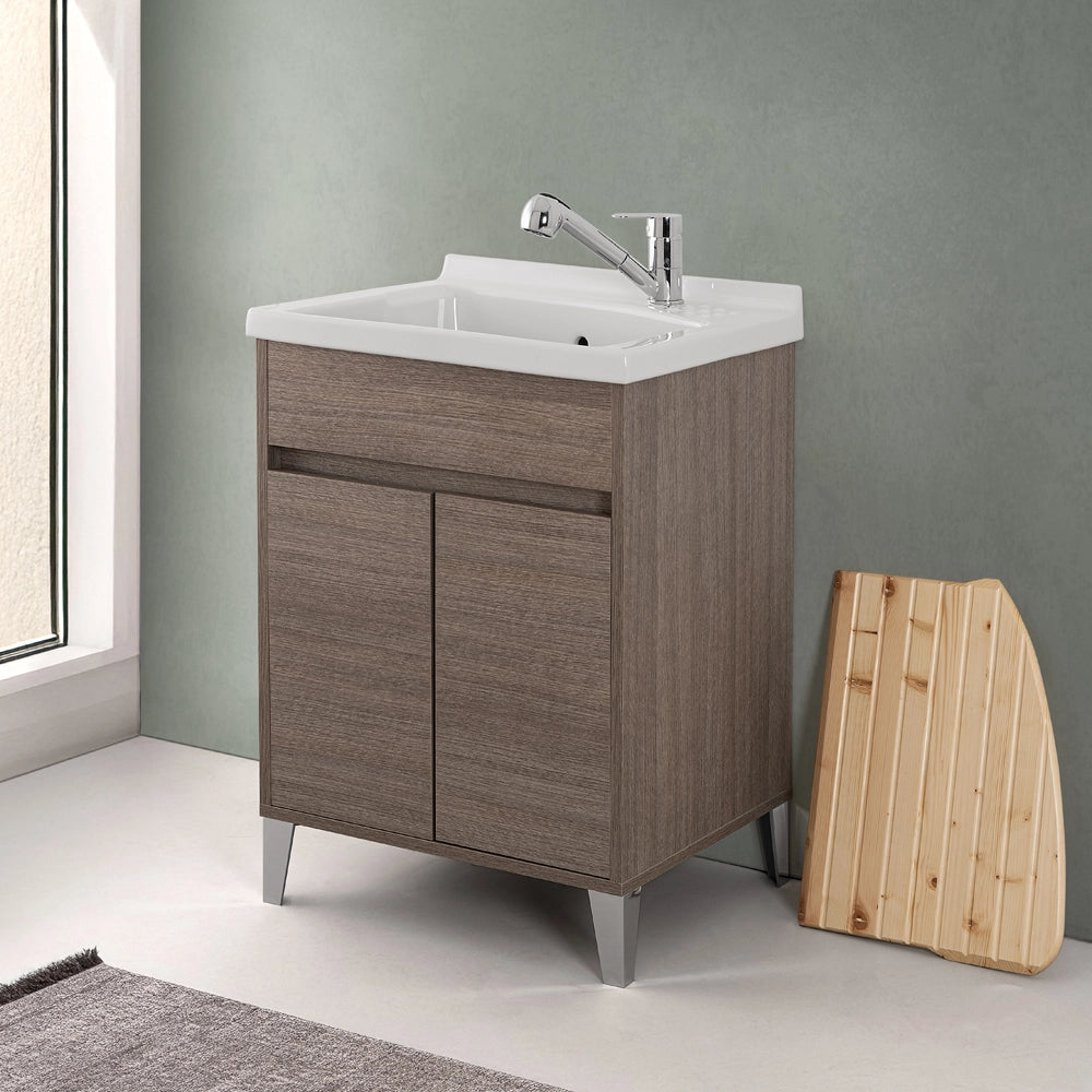 Asse di lavaggio per vasca in ceramica Dolomite Revine da 60 cm in legno