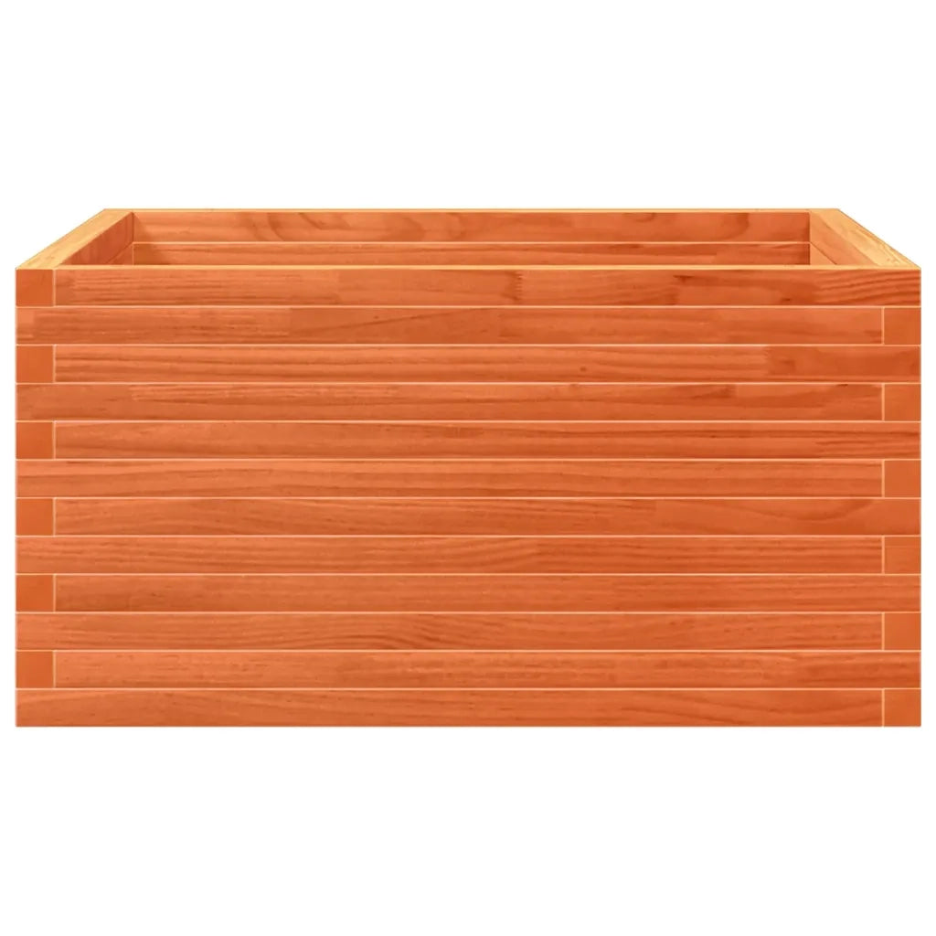 Fioriera Giardino-Vaso da Esterno-Contenitore per Piante Marrone Cera 90x90x46 cm Legno Massello Pino