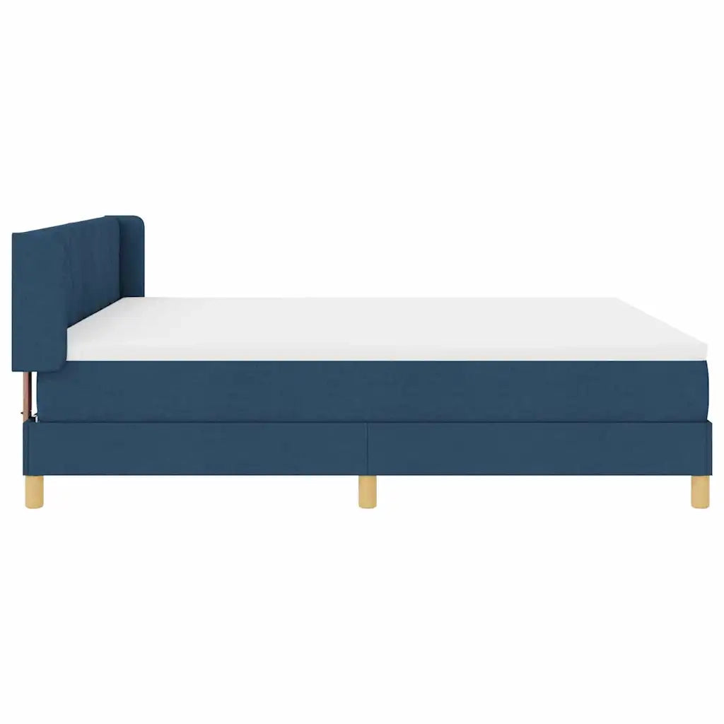 Letto a molle con testiera Blu 200 x 180 cm Tessuto 3341376