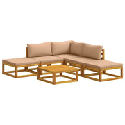 Set di divani 6 pz Naturale Legno di Acacia Massello 3417276