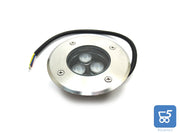 Faretto da Terra Segnapasso Calpestabile Luce Fredda 6000K LED 3W 300 LM Acciaio e Vetro Temperato