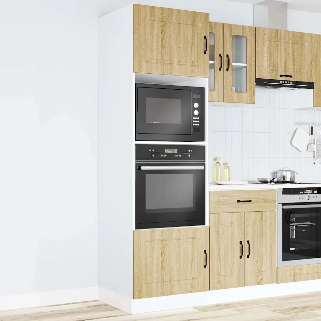 Pensile da cucina | Armadi Forno 2 pz Kalmar Rovere Sonoma in Legno Multistrato