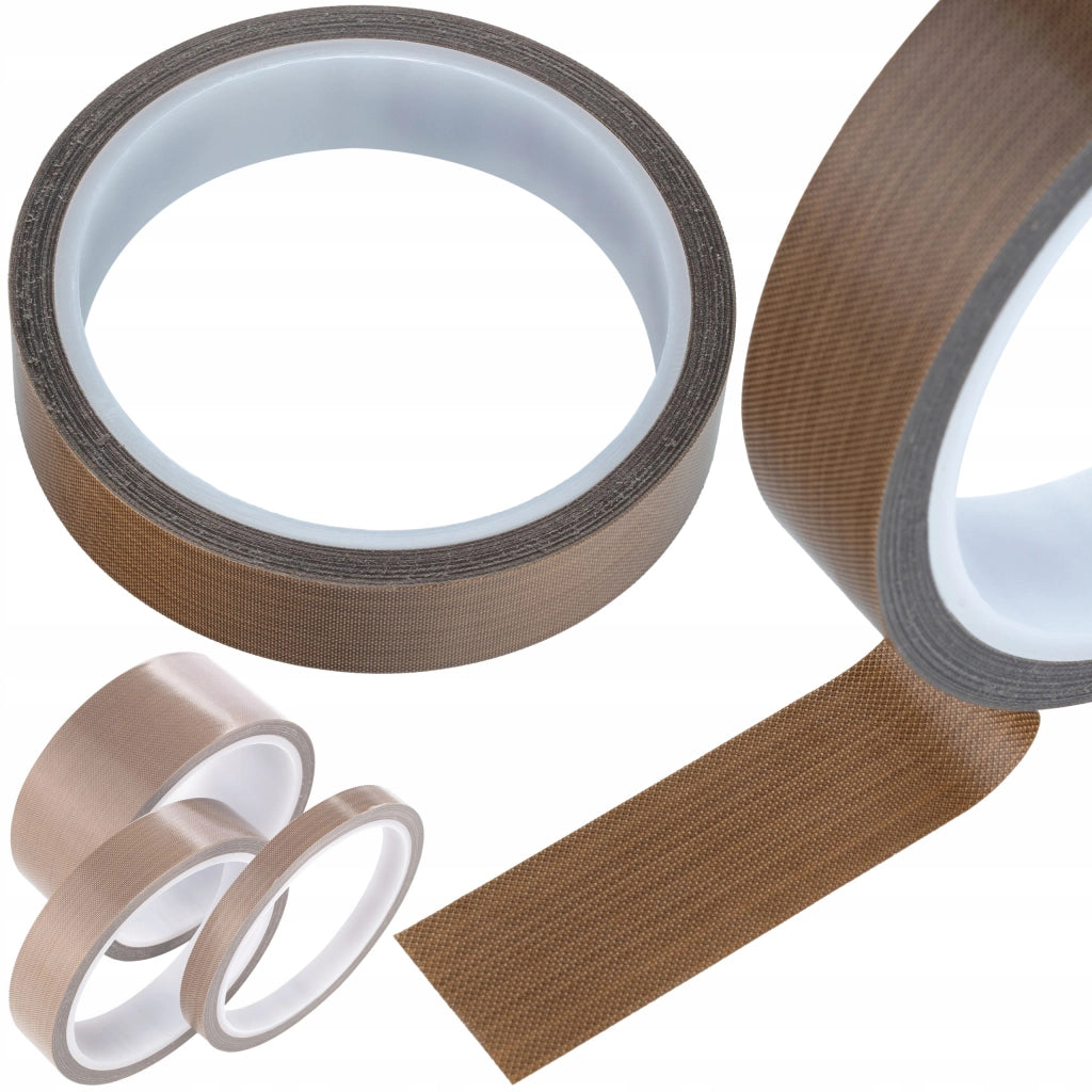Nastro Teflonato per Saldatrice 25mm x 10m – Resistenza Termica -70°C a +300°C | Base in Fibra di Vetro
