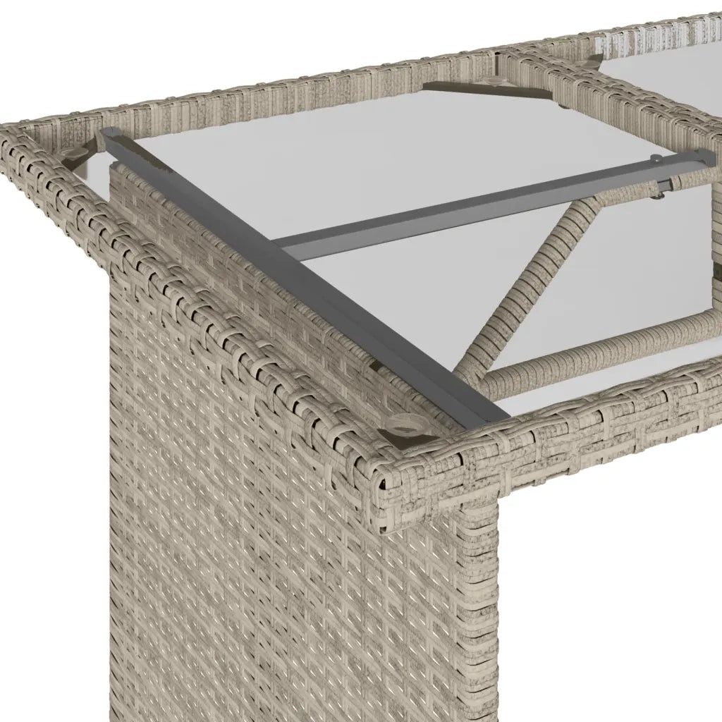 Set Divano da Giardino 6pz con Cuscini Grigio Chiaro Polyrattan