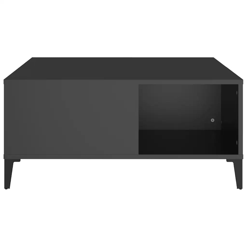 Tavolino da Salotto Nero 80x80x36,5 cm in Legno Multistrato 821101