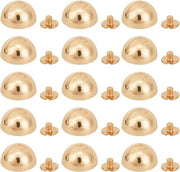 1 Scatola 24 Set di Viti a Gancio - Viti a Gancio in Oro - Cinture con Cerniera per Abbigliamento.