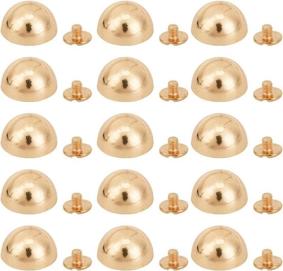 1 Scatola 24 Set di Viti a Gancio - Viti a Gancio in Oro - Cinture con Cerniera per Abbigliamento.