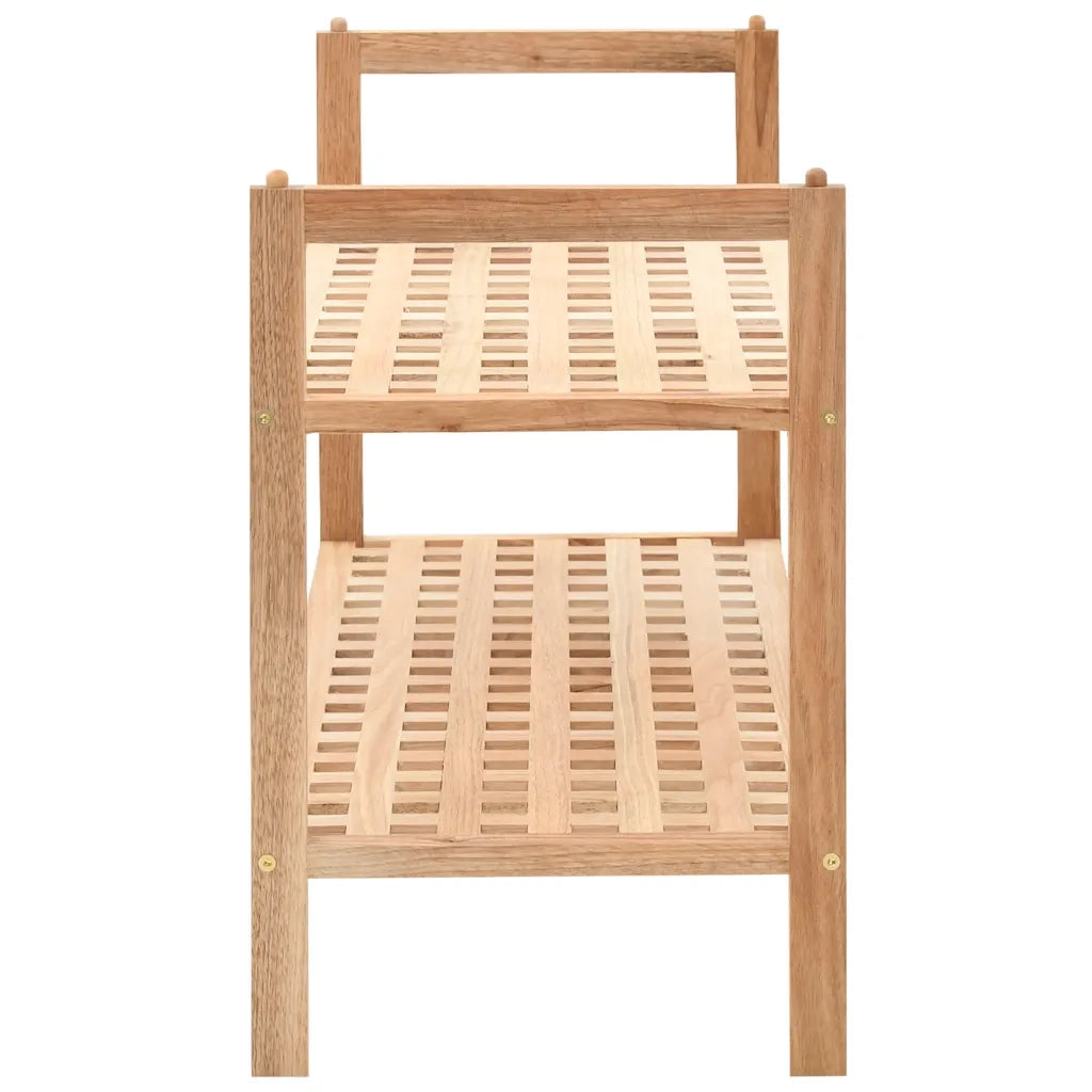 Scarpiera-Scaffale per scarpe in Legno Massello di Noce 69x26x40 cm