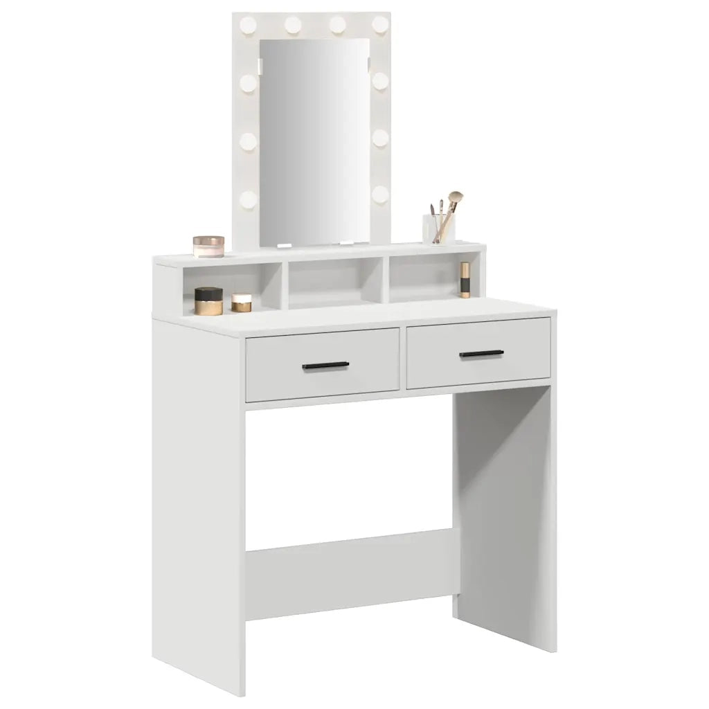Tavolo da Trucco Bianco 79 x 41 x 140 cm Legno ingegnerizzato 865163