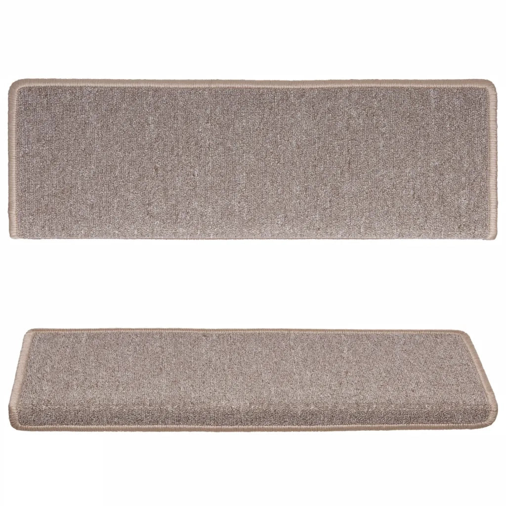 Tappetini per Scale 15 pz 65x25 cm Marrone Chiaro cod mxl 78415