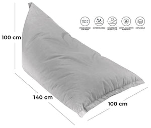 Poltrona a Sacco Pouf Sdraio in Acrilico Pomodone Milk Blu