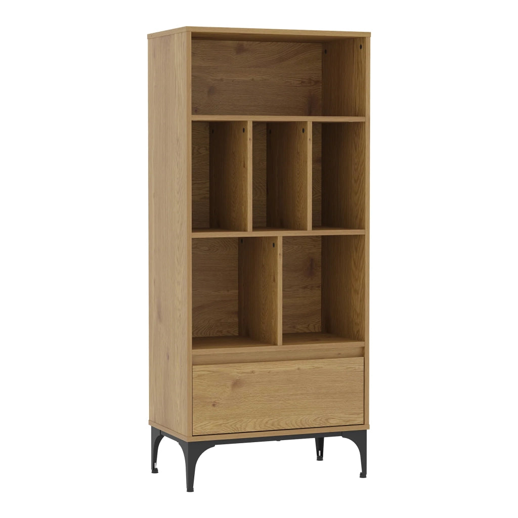 Libreria 137 x 60 x 35 cm effetto rovere scuro 03_0008990