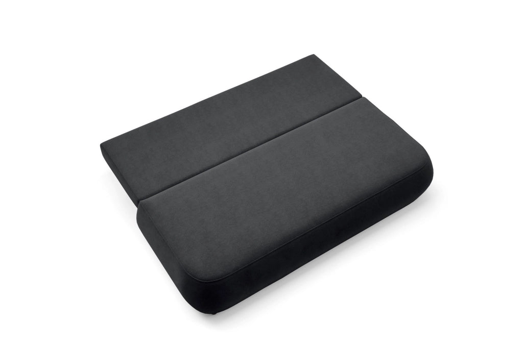 Brugnato, Divano Letto 2 Posti Contenitore, 210x106 cm Nero