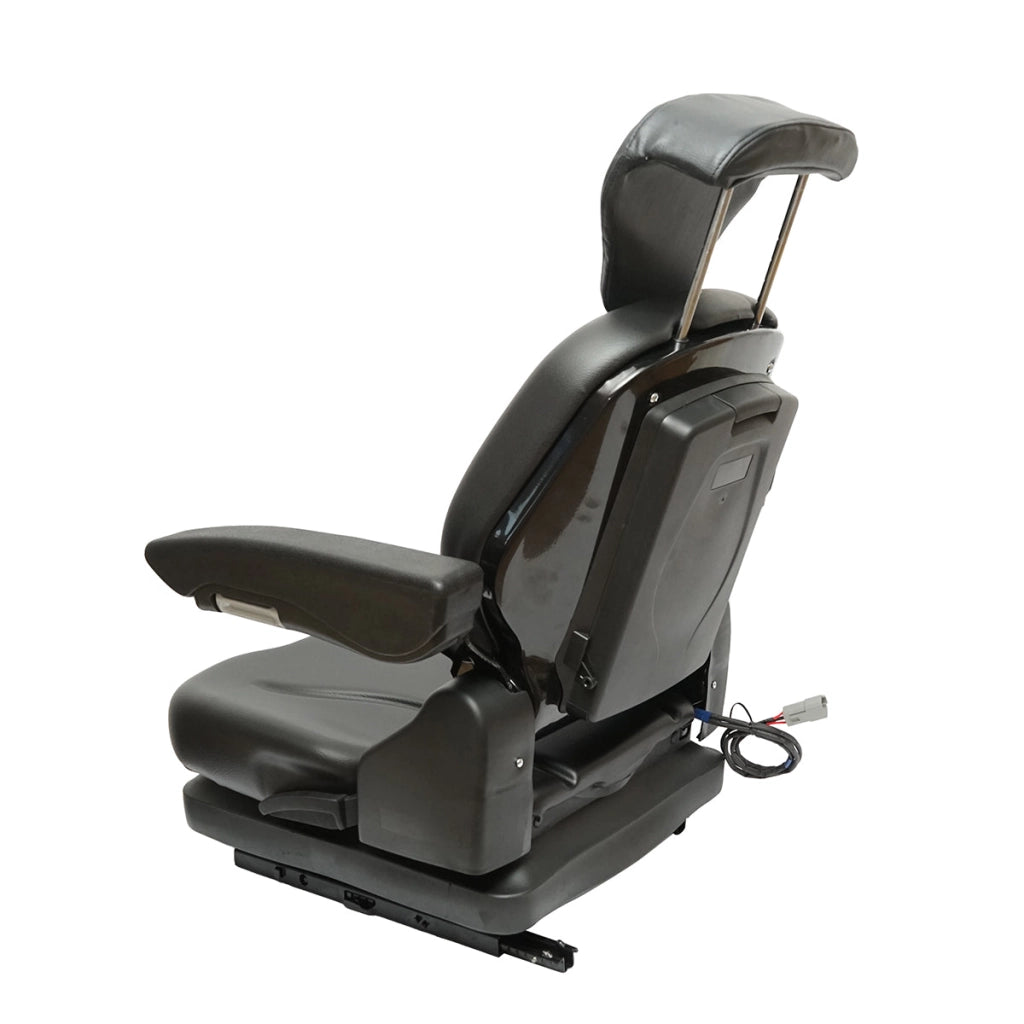 Sedile universale regolabile per trattore con cintura di sicurezza e braccioli 610x390mm
