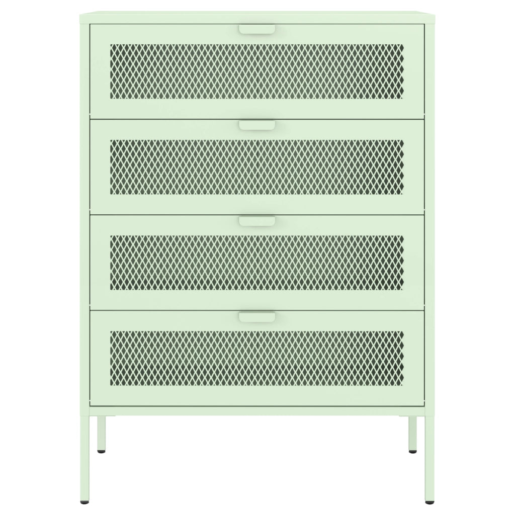 Scarpiera EMMA 4 ante in metallo verde lime