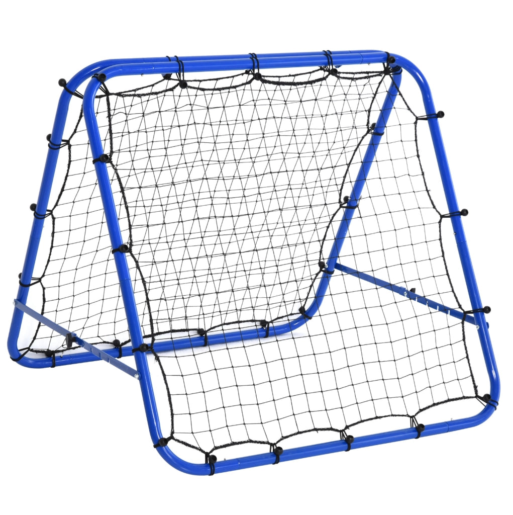 Rebounder da Calcio Pieghevole Blu in Acciaio 100 x 95 x 90 cm