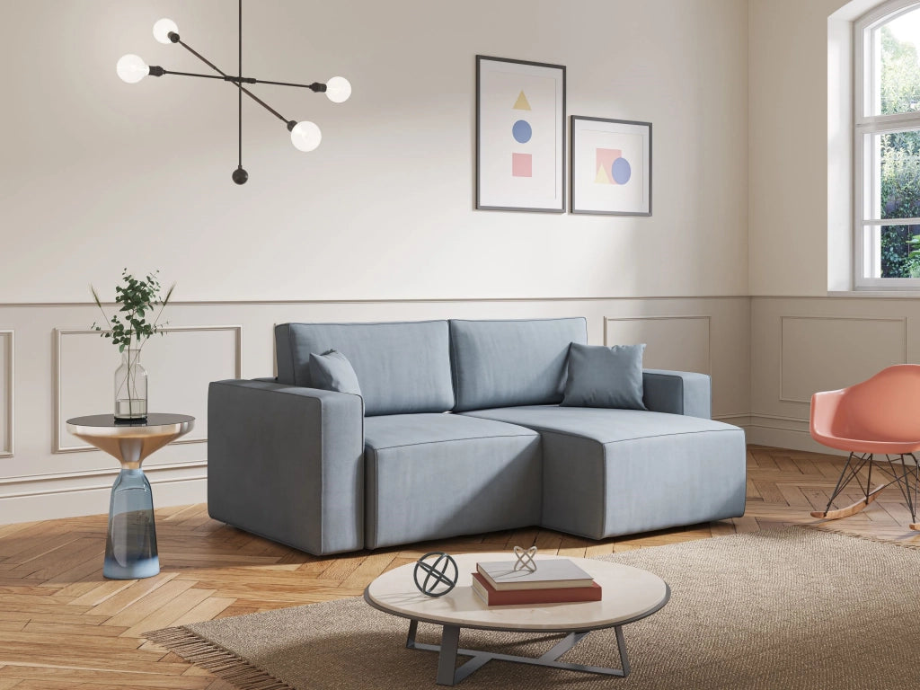 Morfeo Divano in tessuto impermeabile 215 cm azzurro