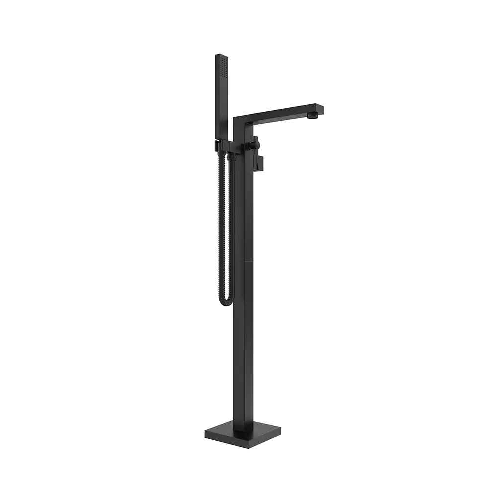 Rubinetteria squadrata per vasca freestanding finitura nera opaca | Grace