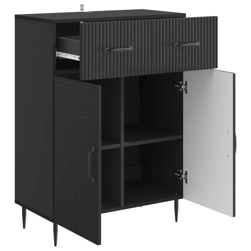 Credenza Nero 66 x 34,5 x 89,5 cm Legno ingegnerizzato 894866