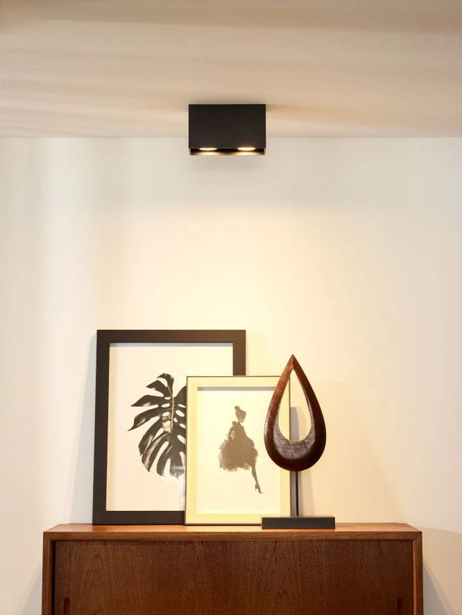 Faretto soffitto Lucide BODI 2xGU10 nero 50W alluminio
