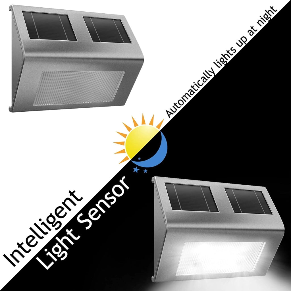 Lampada da Parete a LED a Energia Solare con Sensore Crepuscolare da Giardino Impermeabile Esterno Vialetto