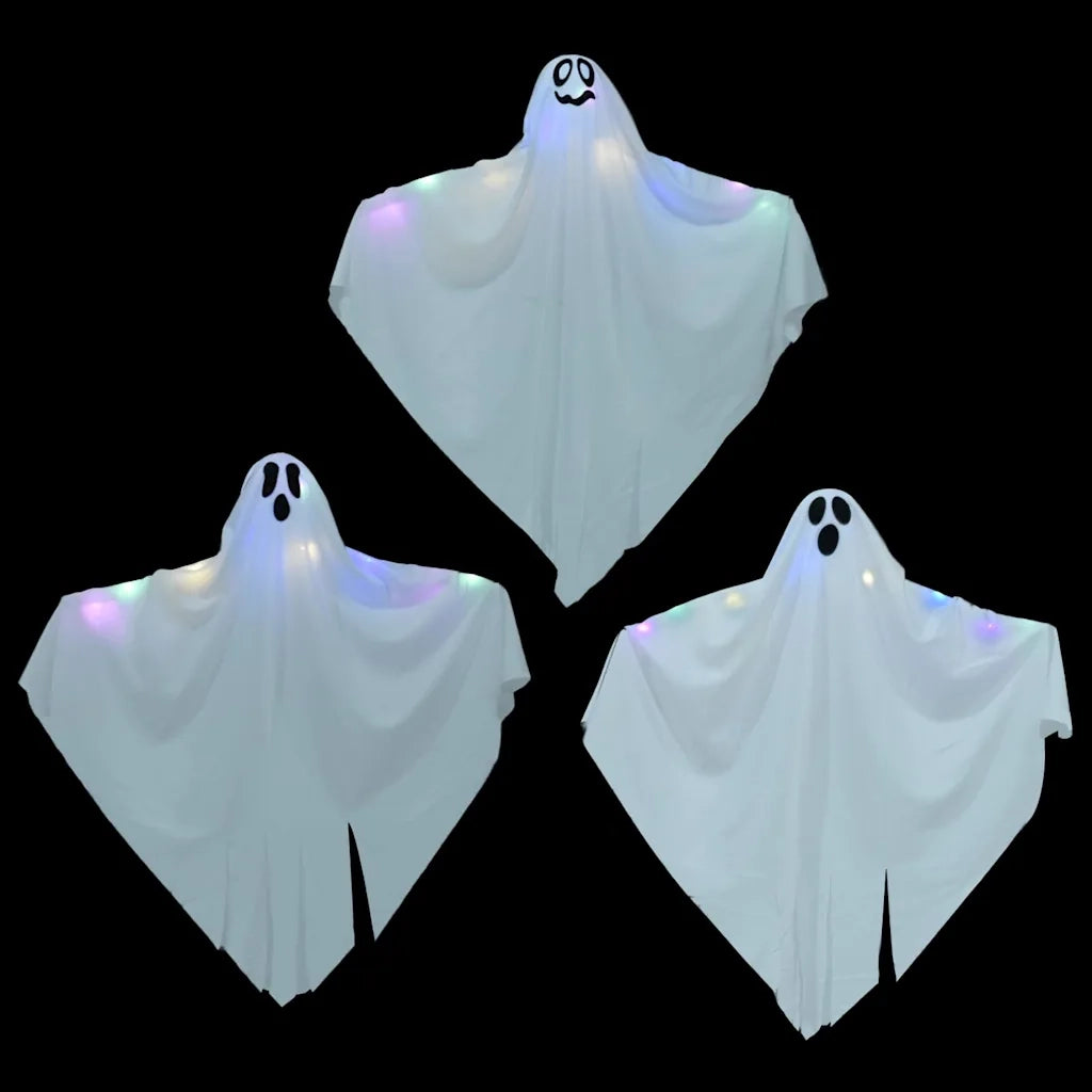 Fantasma appeso di Halloween 3 pcs Bianco 52 x 62 cm Poliestere 42020046