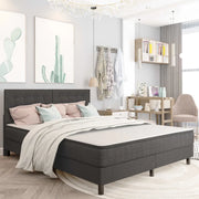 Letto a Molle Grigio Scuro in Tessuto 160x200 cm 3054713